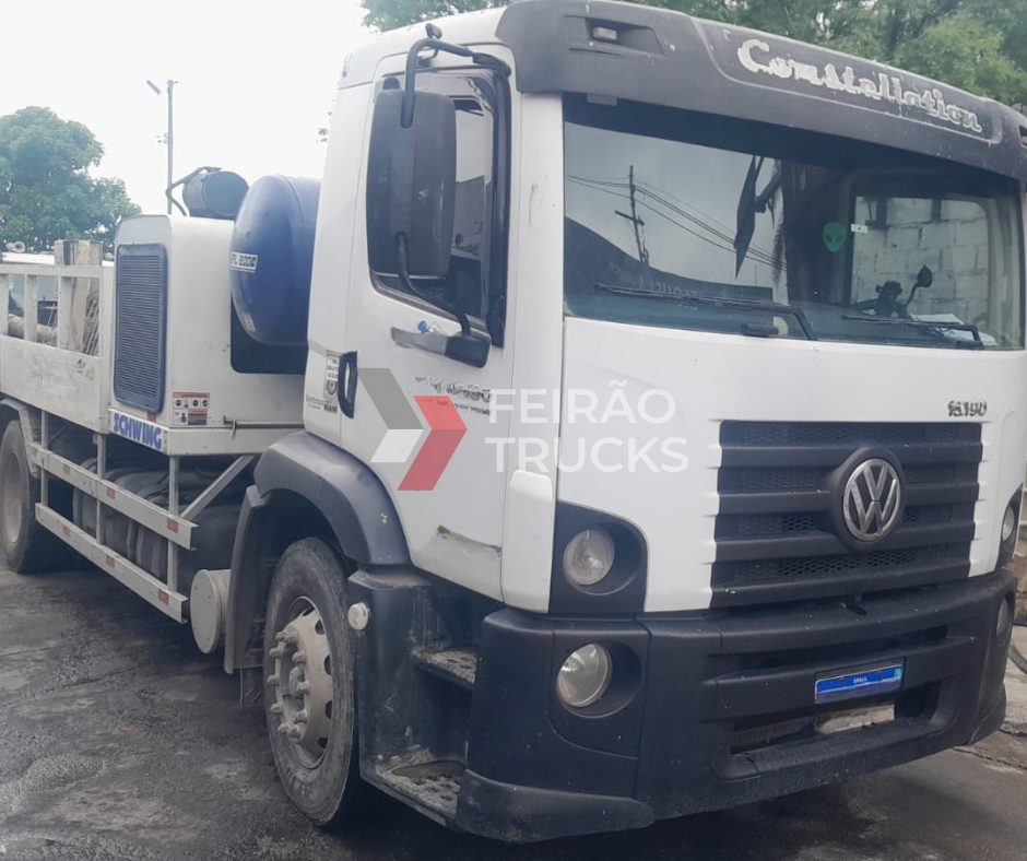 Schwing SPL200 - Ano 2010 com caminhão Volkswagen 15180 - Ano 2019